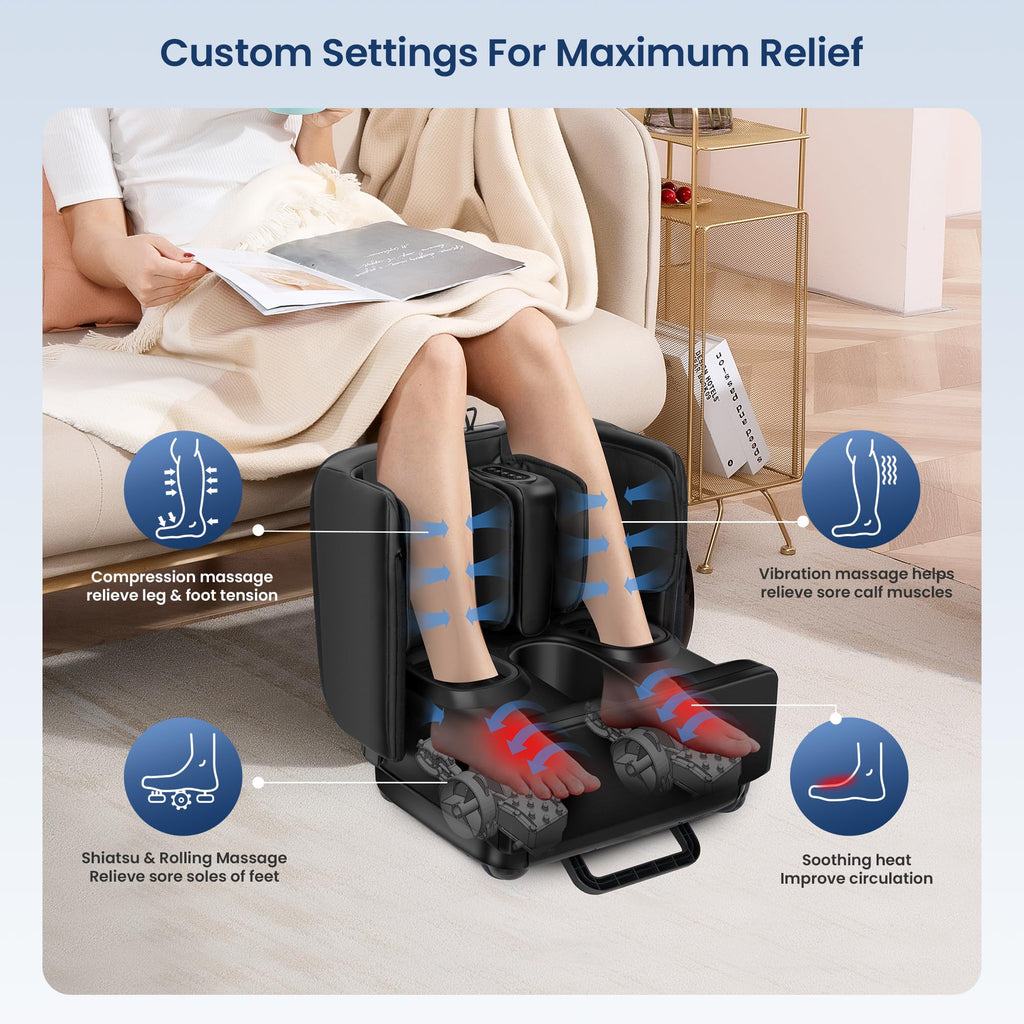 COMFIER 2 in 1 Foot and Calf Massager with Heat

