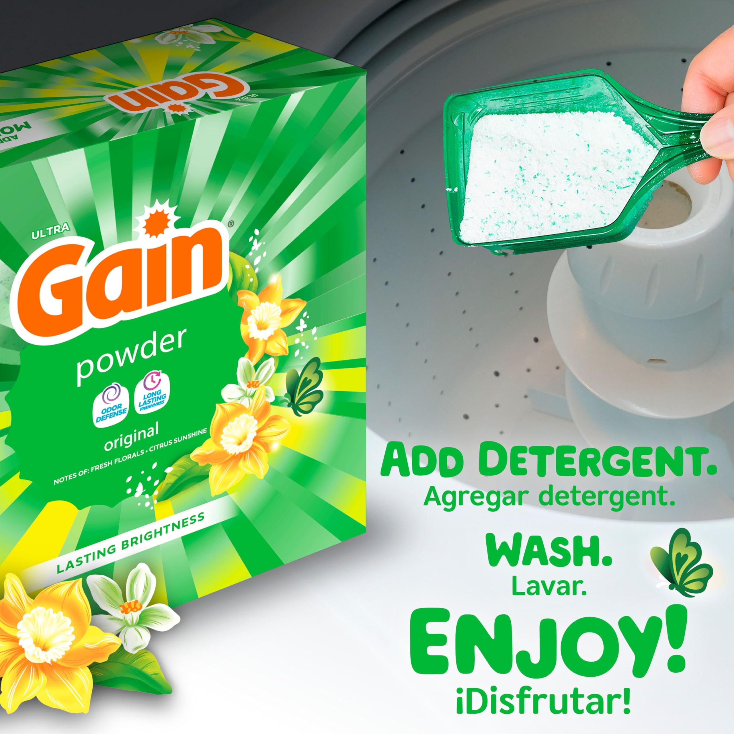 Gain Powder Laundry Detergent HE Safe

