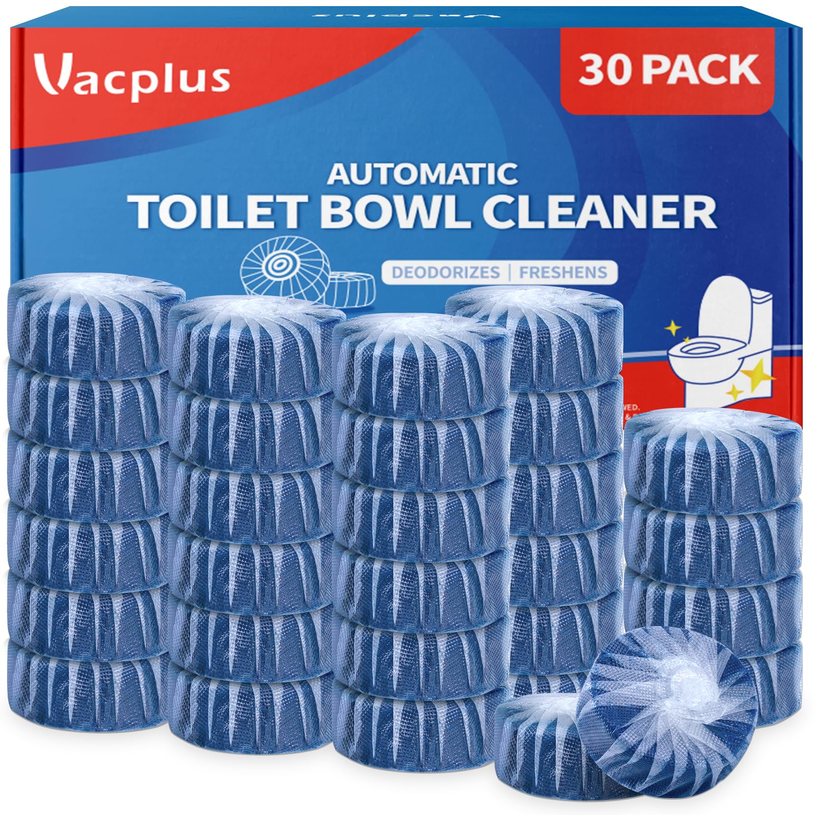 Vacplus Toilet Cleaner Tablets - Bowl & Tank Cleaner

