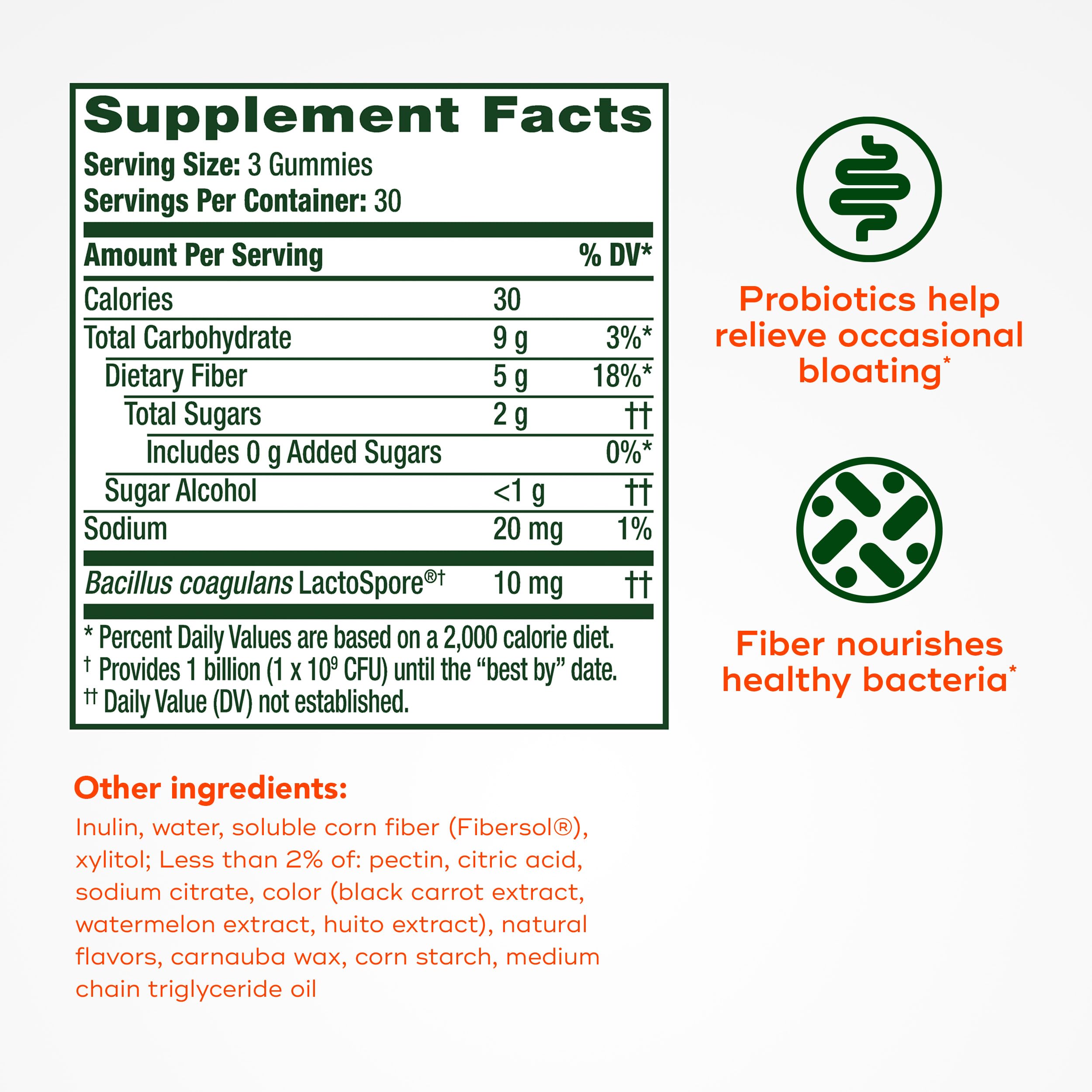 Align Probiotic + Fiber Gummies for Digestive Health

