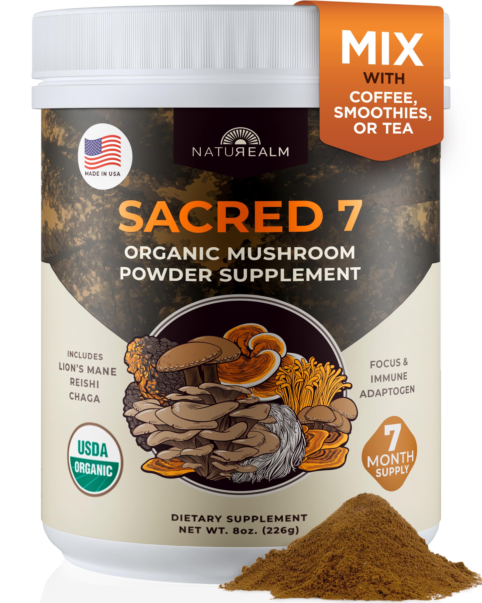 Sacred Organic Mushroom Powder Supplement | Naturealm

