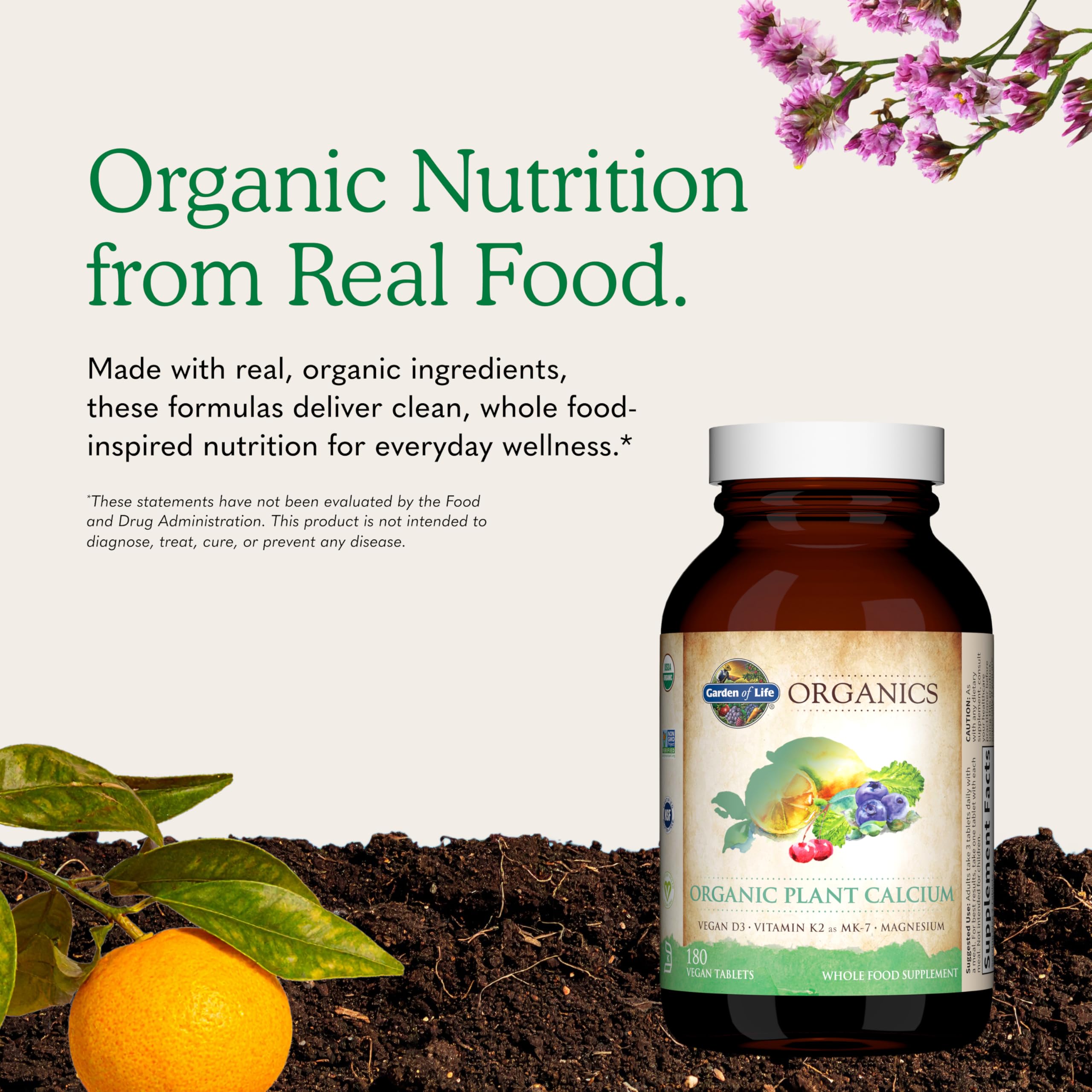 Garden of Life Calcium with Magnesium, D3 & K2 - Whole Foods

