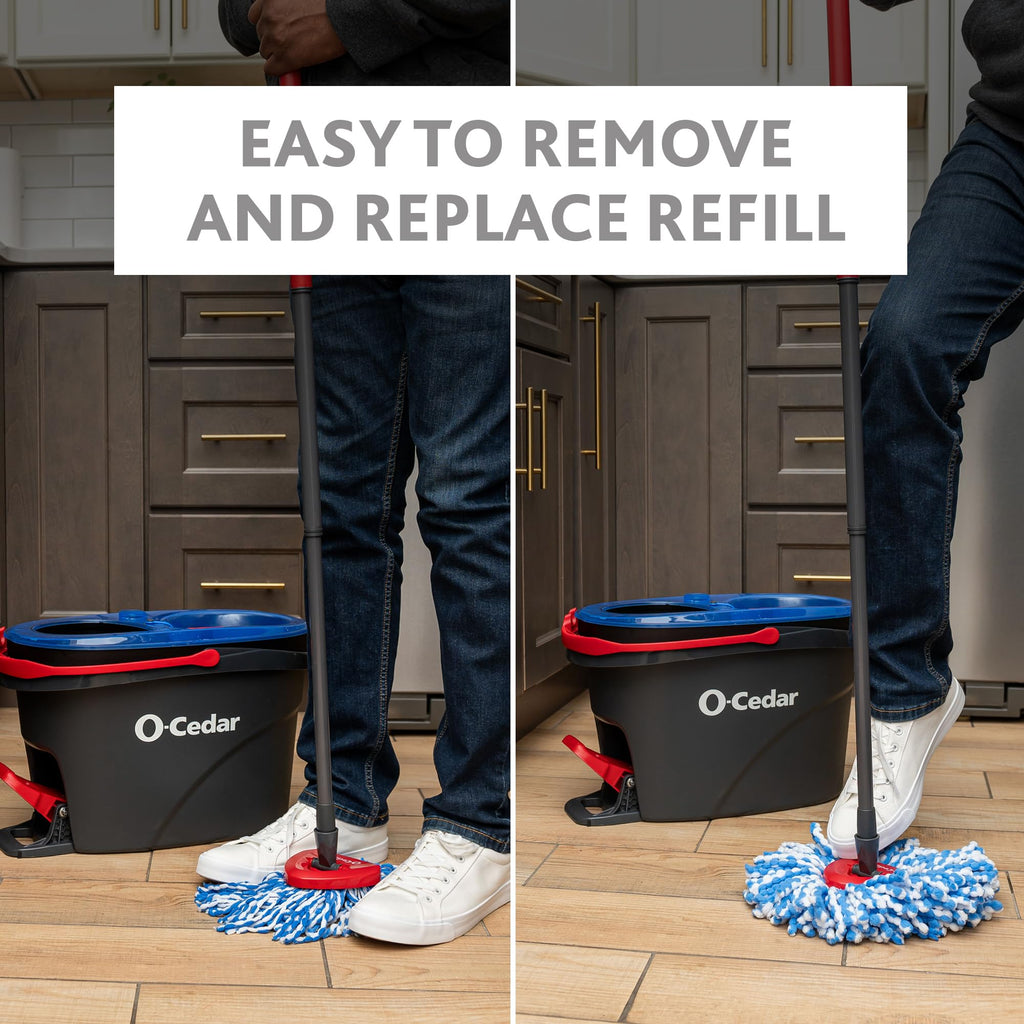 O-Cedar RinseClean Spin Mop & Bucket System | Clean Water Floors

