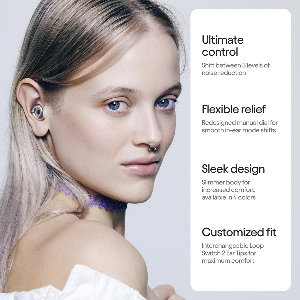 Loop Switch 2 Adjustable Ear Plugs – 3 Noise Relief Modes

