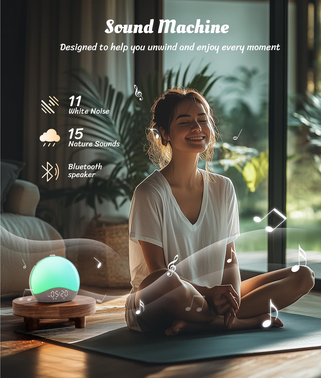 ecozy Sunrise Alarm Clock with Noise - 26 Sounds


