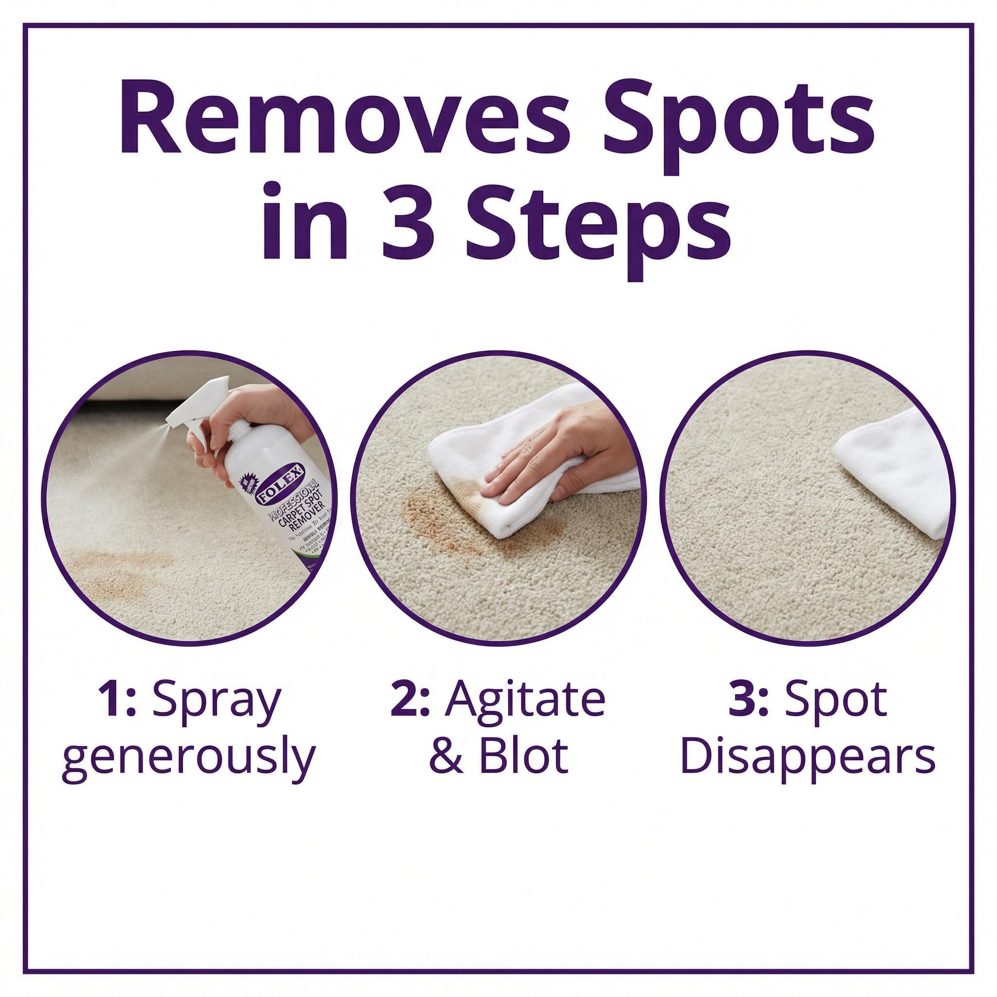 FOLEX Carpet Cleaner Spray - Instant Stain Removal

