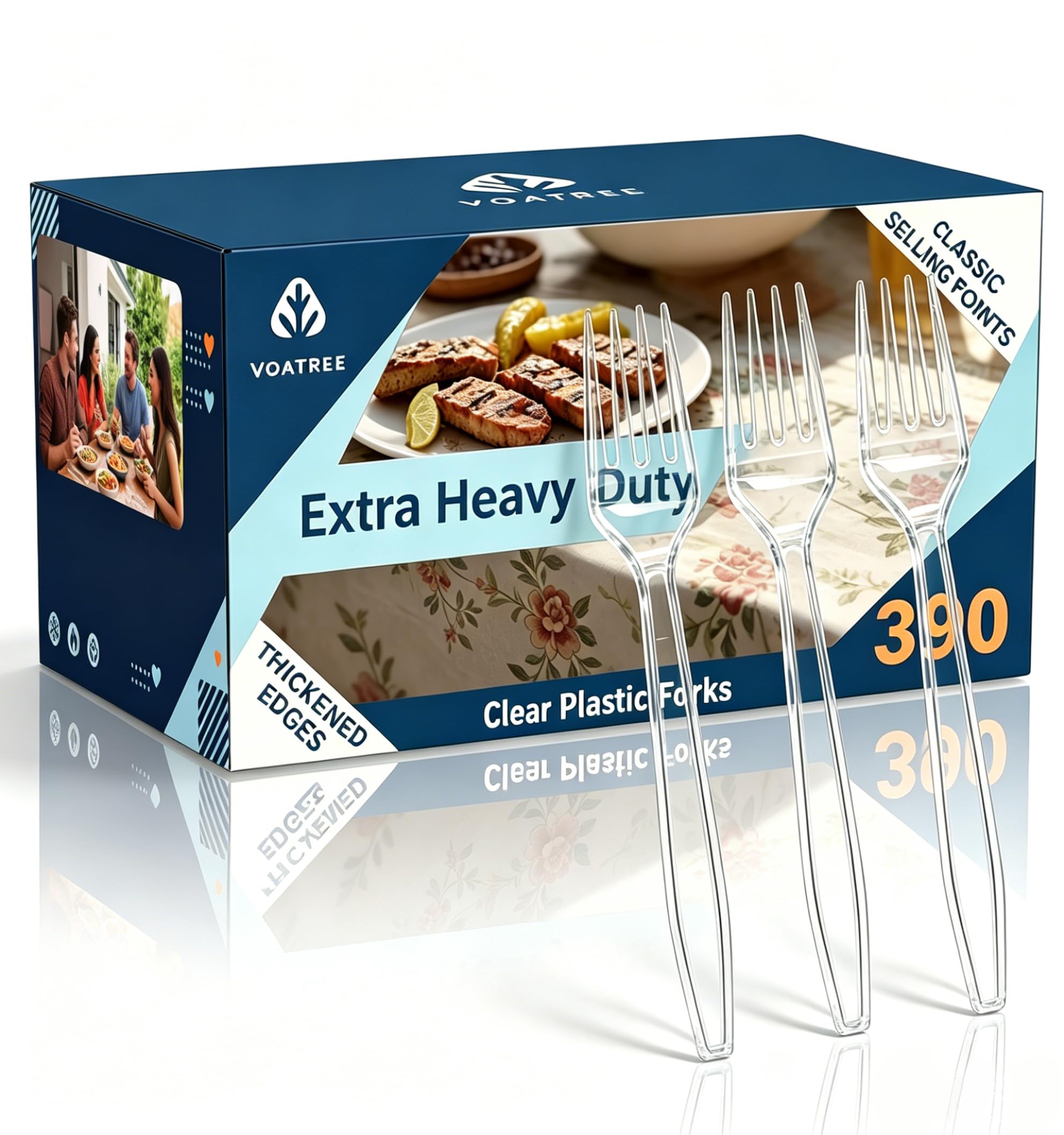 Voatree Disposable Plastic Forks - BPA-Free

