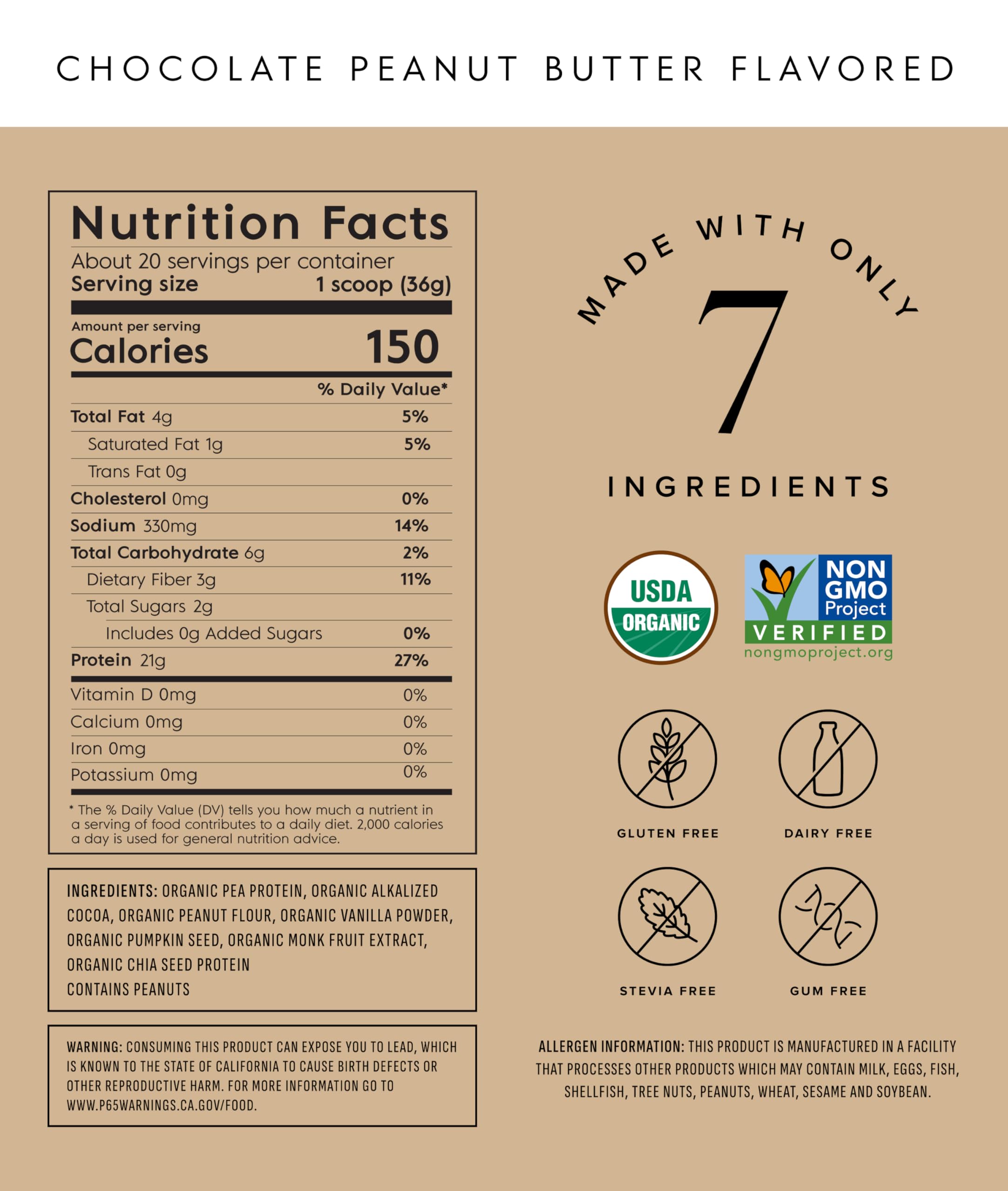 Truvani Plant-Based Protein Powder | Dairy Free Organic

