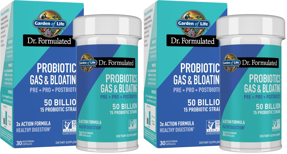 Garden of Life Dr Formulated Probiotic Prebiotic Postbiotic for Digestive Health