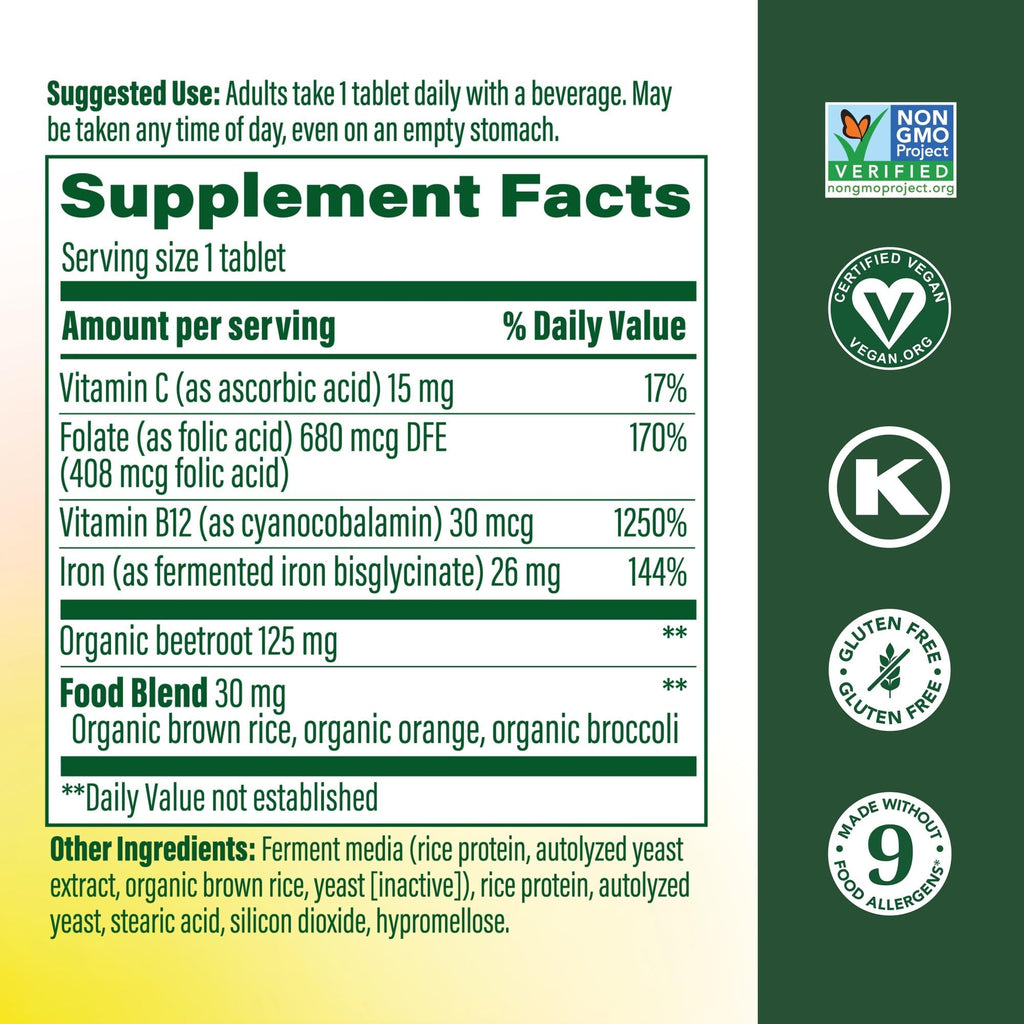 MegaFood Blood Builder Iron Supplement – Energy Support

