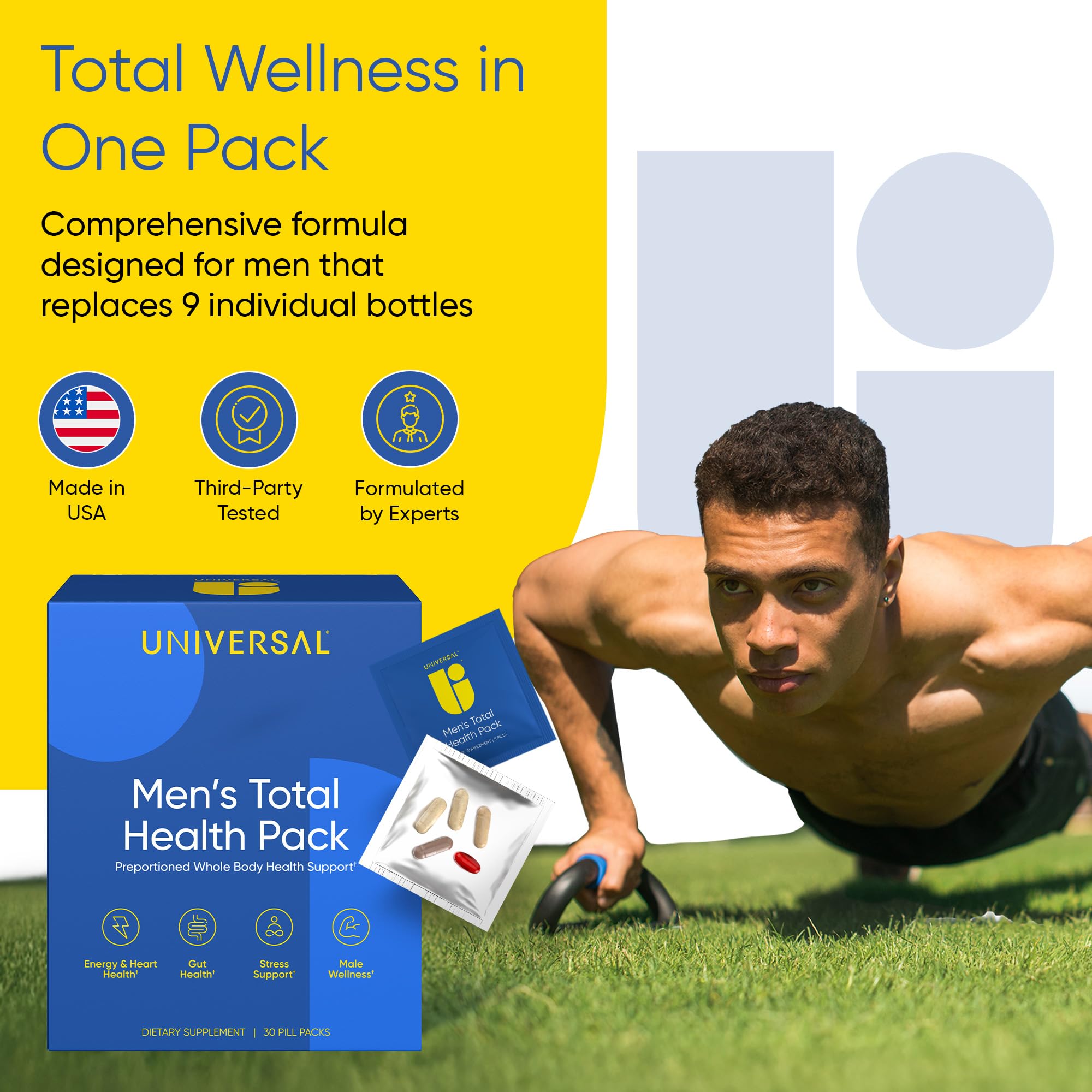 Universal U Total Health Multivitamin with Omega-3 Krill Oil

