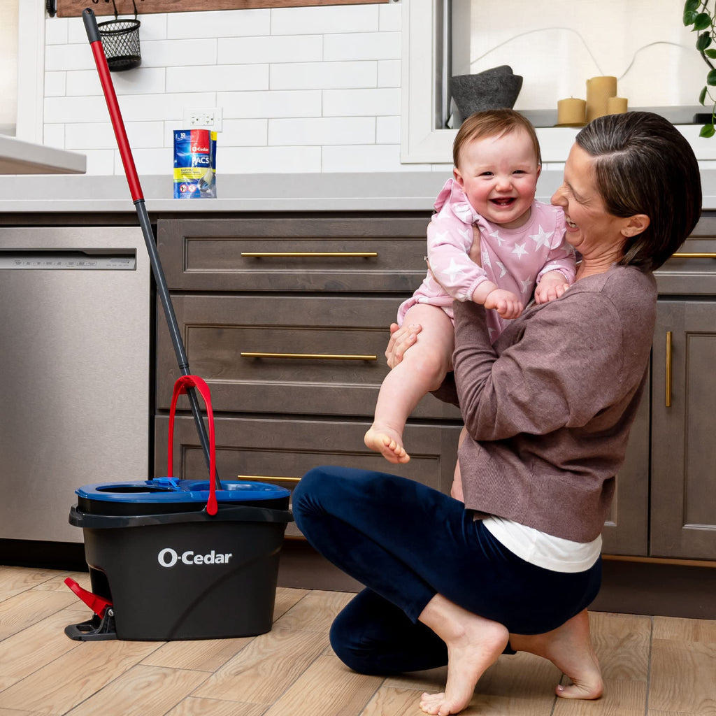 O-Cedar RinseClean Spin Mop & Bucket System | Clean Water Floors

