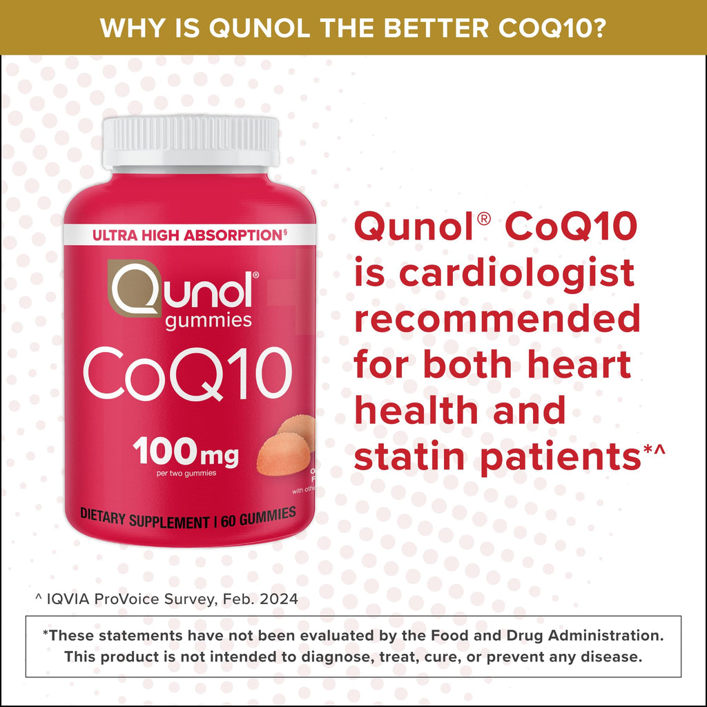 Qunol CoQ10 Gummies 100mg Ultra High Absorption


