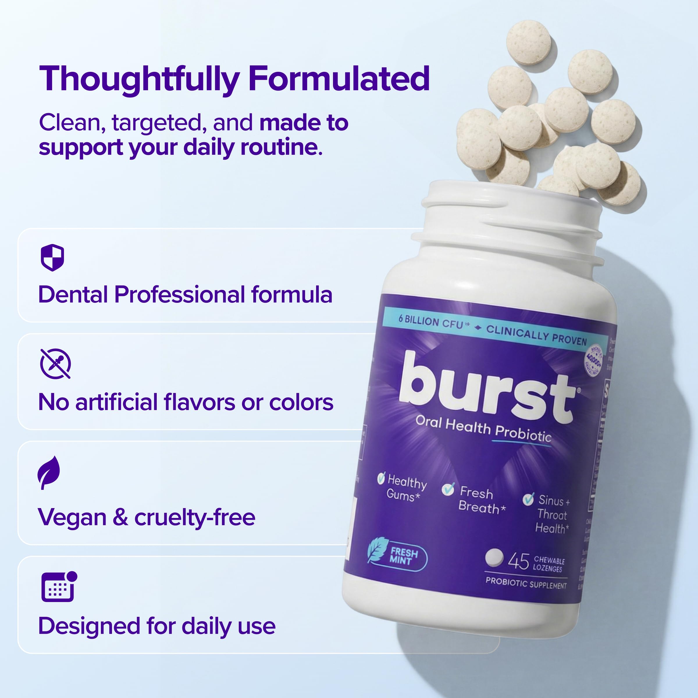 Burst Dental Probiotics for Oral Health | Bad Breath Remedy

