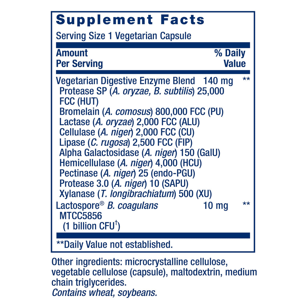 Life Extension Digestive Enzymes & Probiotics B. coagulans

