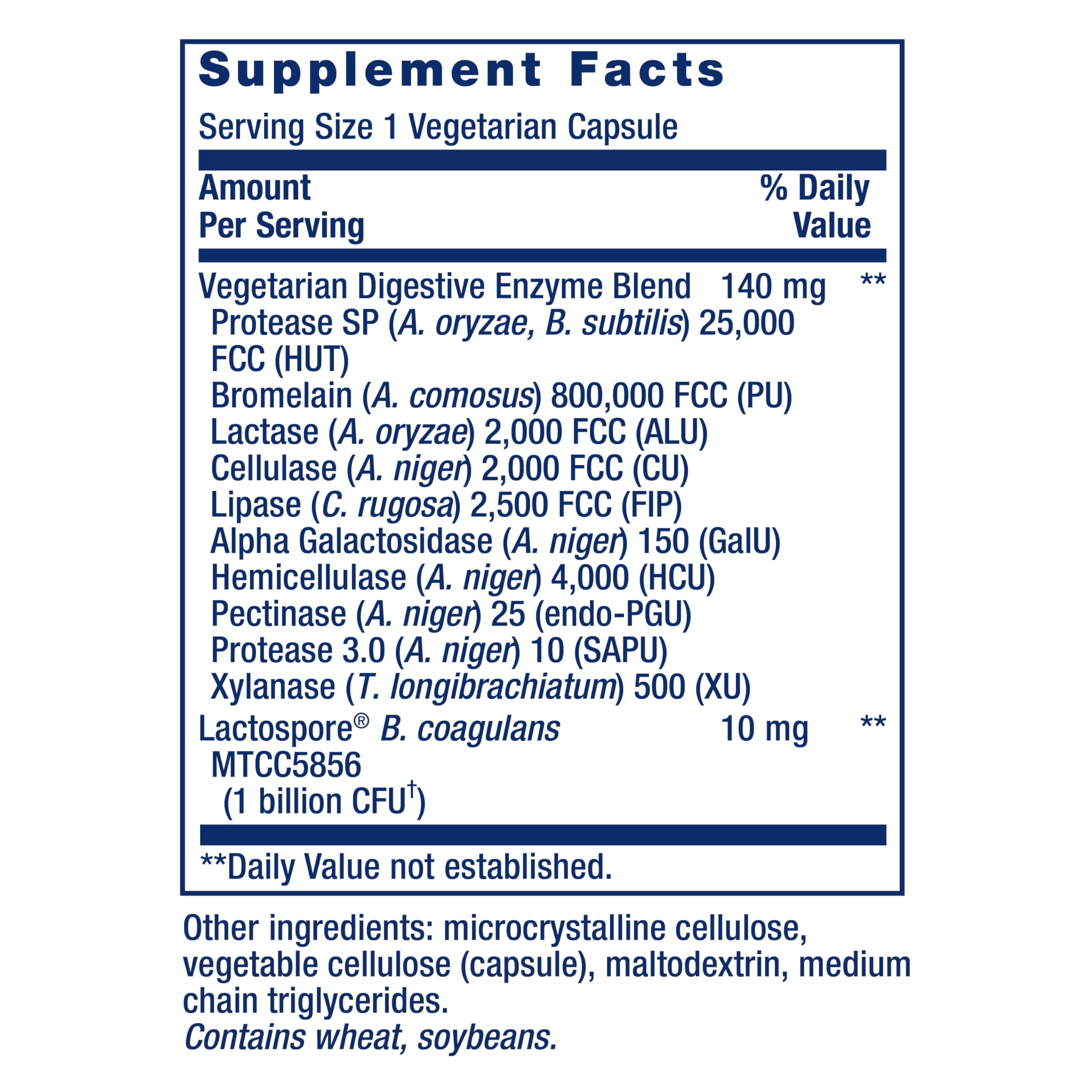 Life Extension Digestive Enzymes & Probiotics B. coagulans

