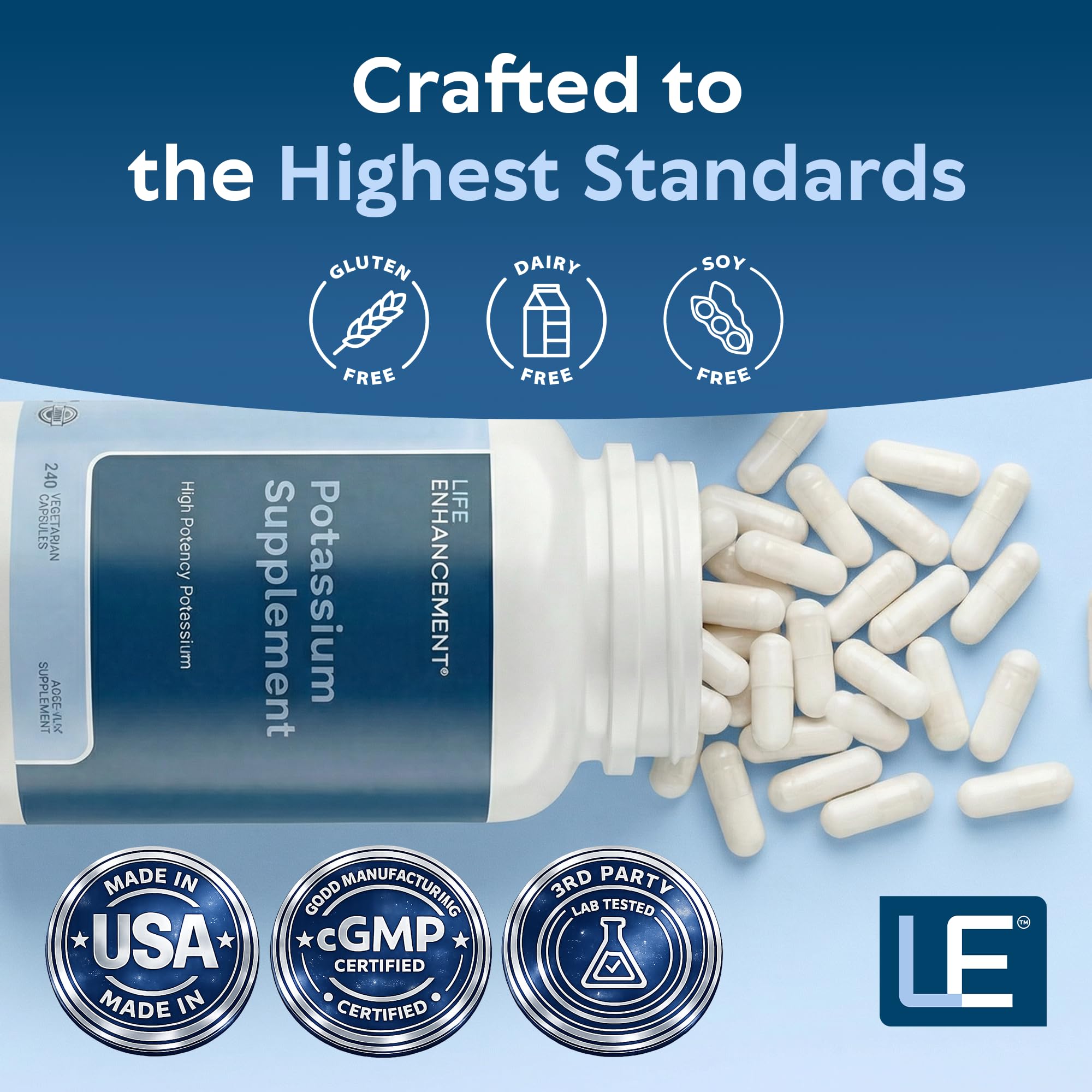 Life Enhancement Potassium Supplement 1020 mg

