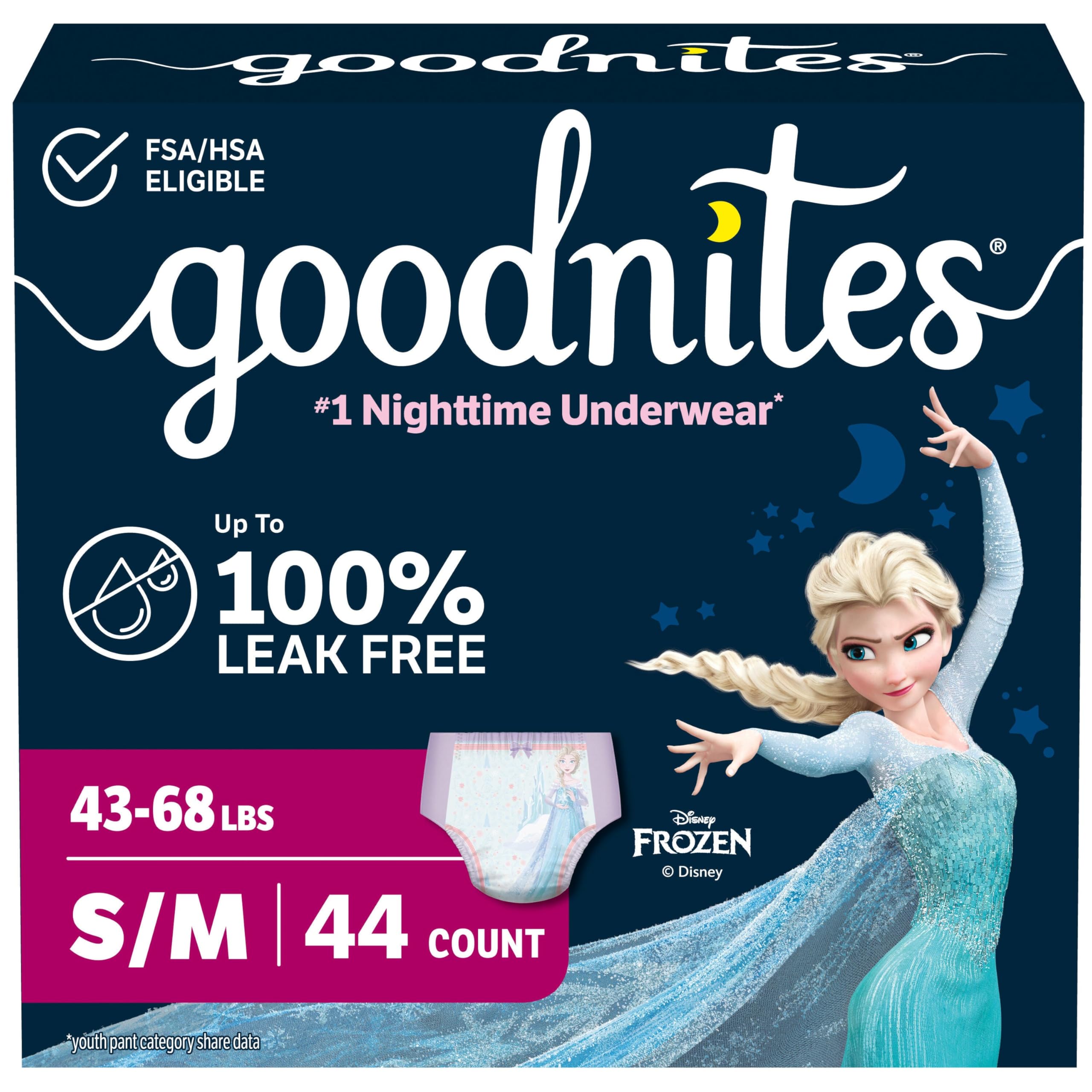 Goodnites Girls' Nighttime Bedwetting Underwear | Overnight


