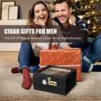 Tesonway Cedar Cigar Humidor with Glass Top

