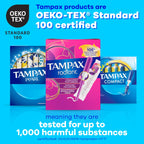 Tampax Pearl Tampons for Women, with LeakGuard Braid, Super Absorbency, Unscented

