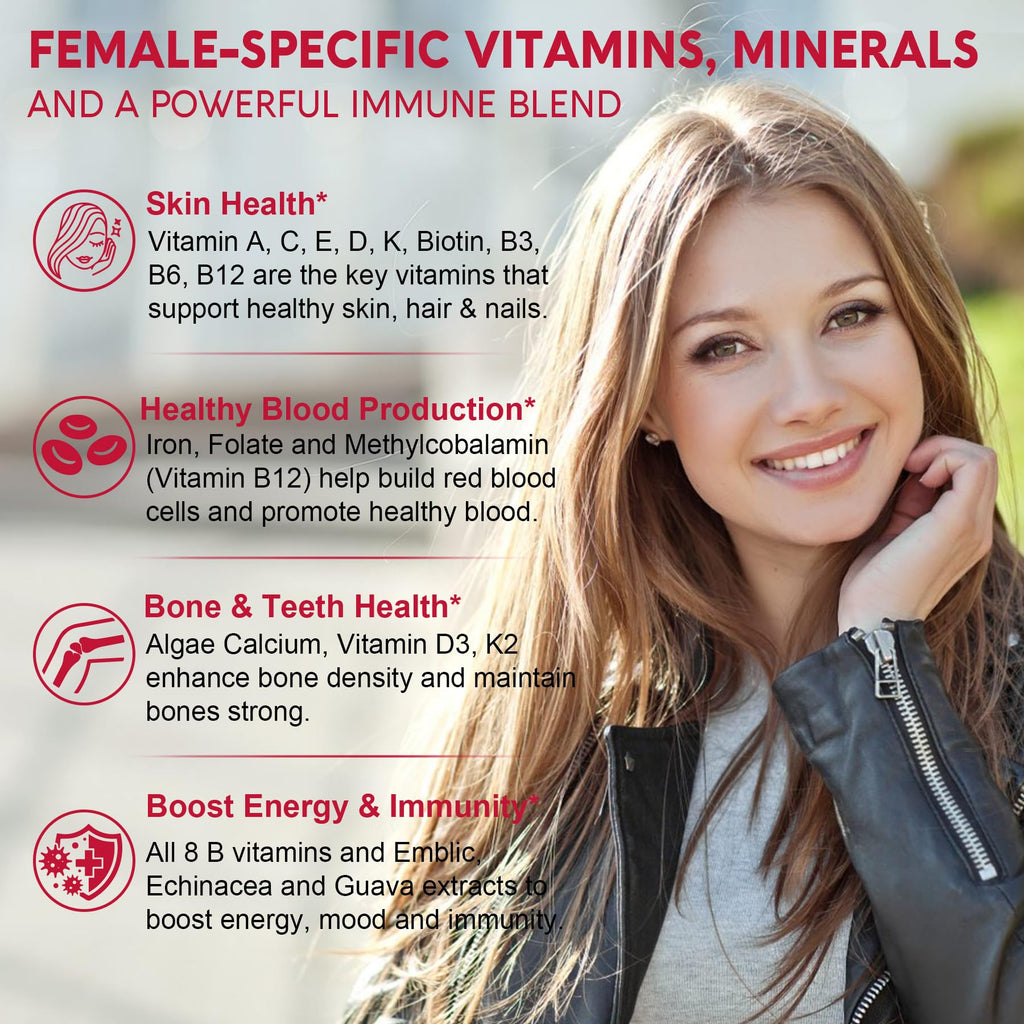 Methylated Multivitamin Gummies for Women Immune and Energy


