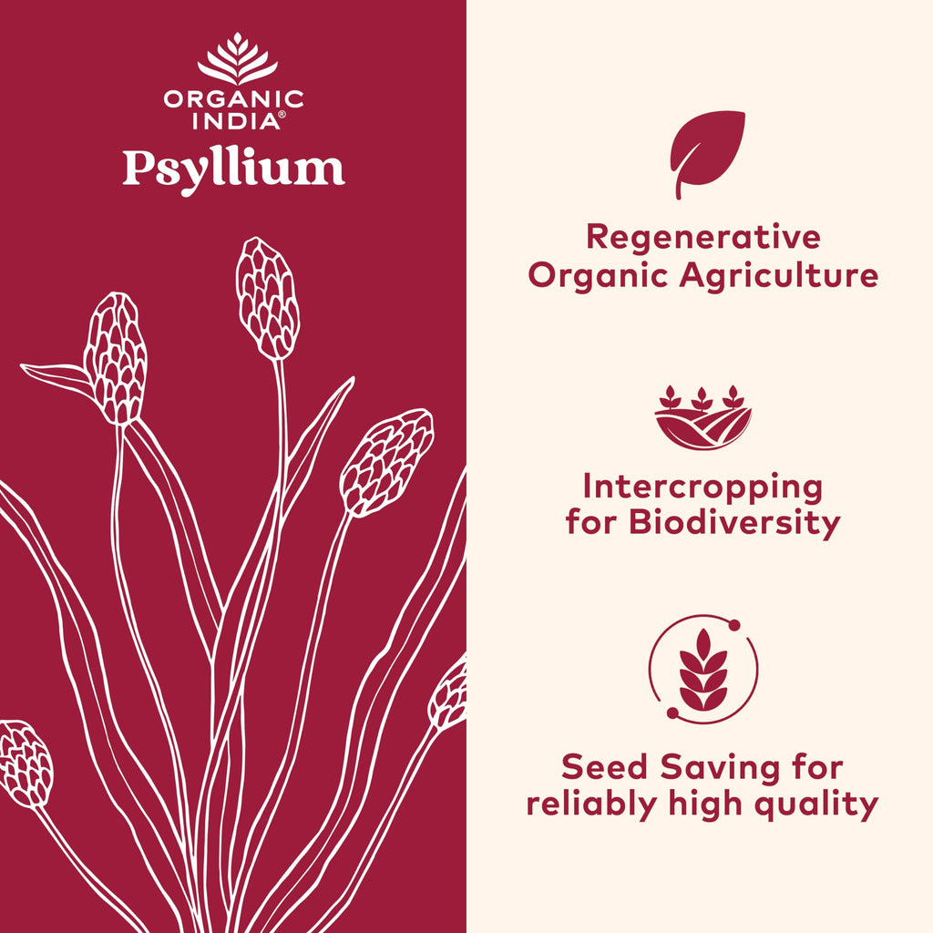 Organic India Psyllium Fiber Supplement for Digestion

