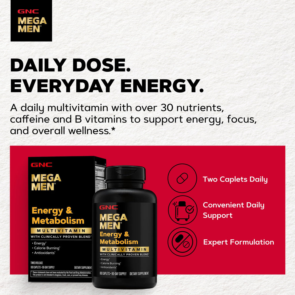 GNC Mega Men Energy & Metabolism Multivitamin


