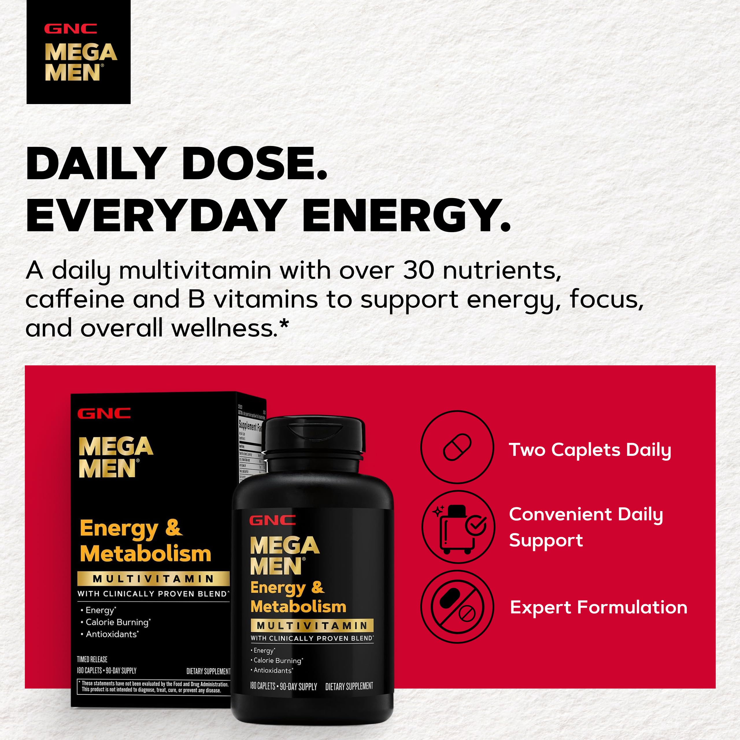 GNC Mega Men Energy & Metabolism Multivitamin

