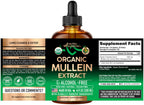 Mullein Drops for Lungs – USDA Organic Mullein Leaf Extract

