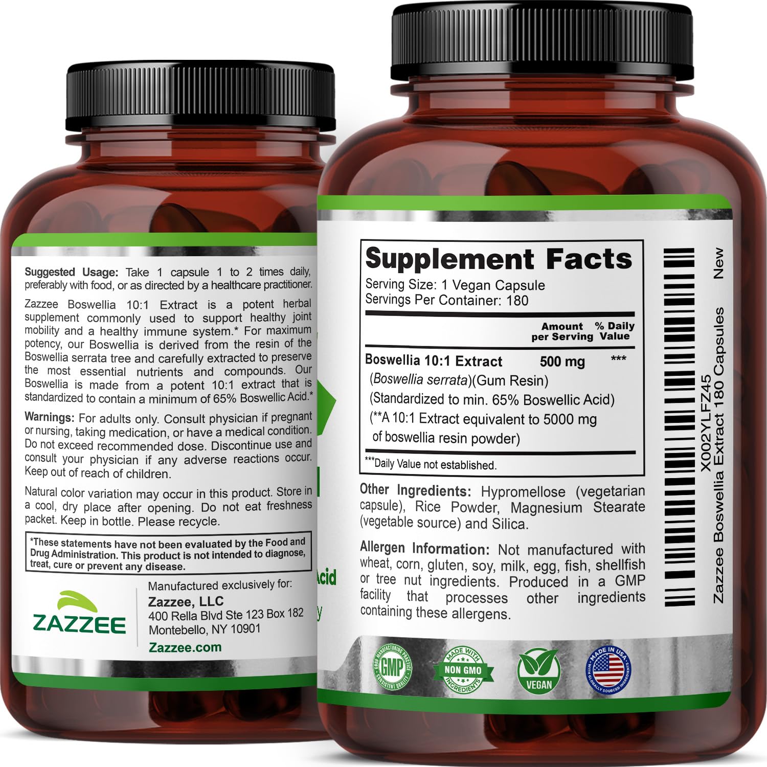 Zazzee Boswellia Serrata Extract for Joint Support

