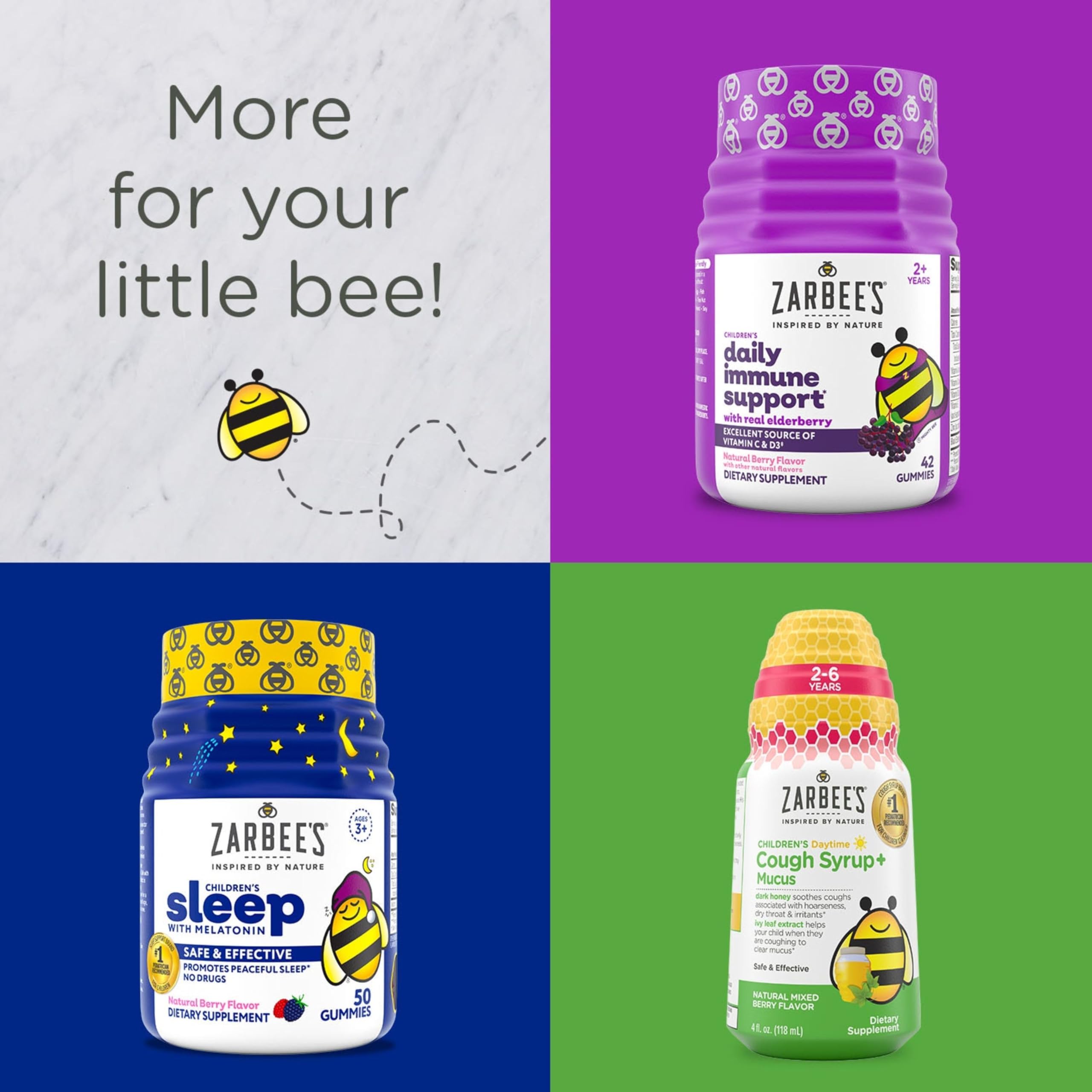 Zarbee's Complete Kids Multivitamin Gummies | Immune Support

