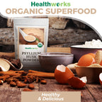 Healthworks Psyllium Husk Powder Organic - Fiber Support

