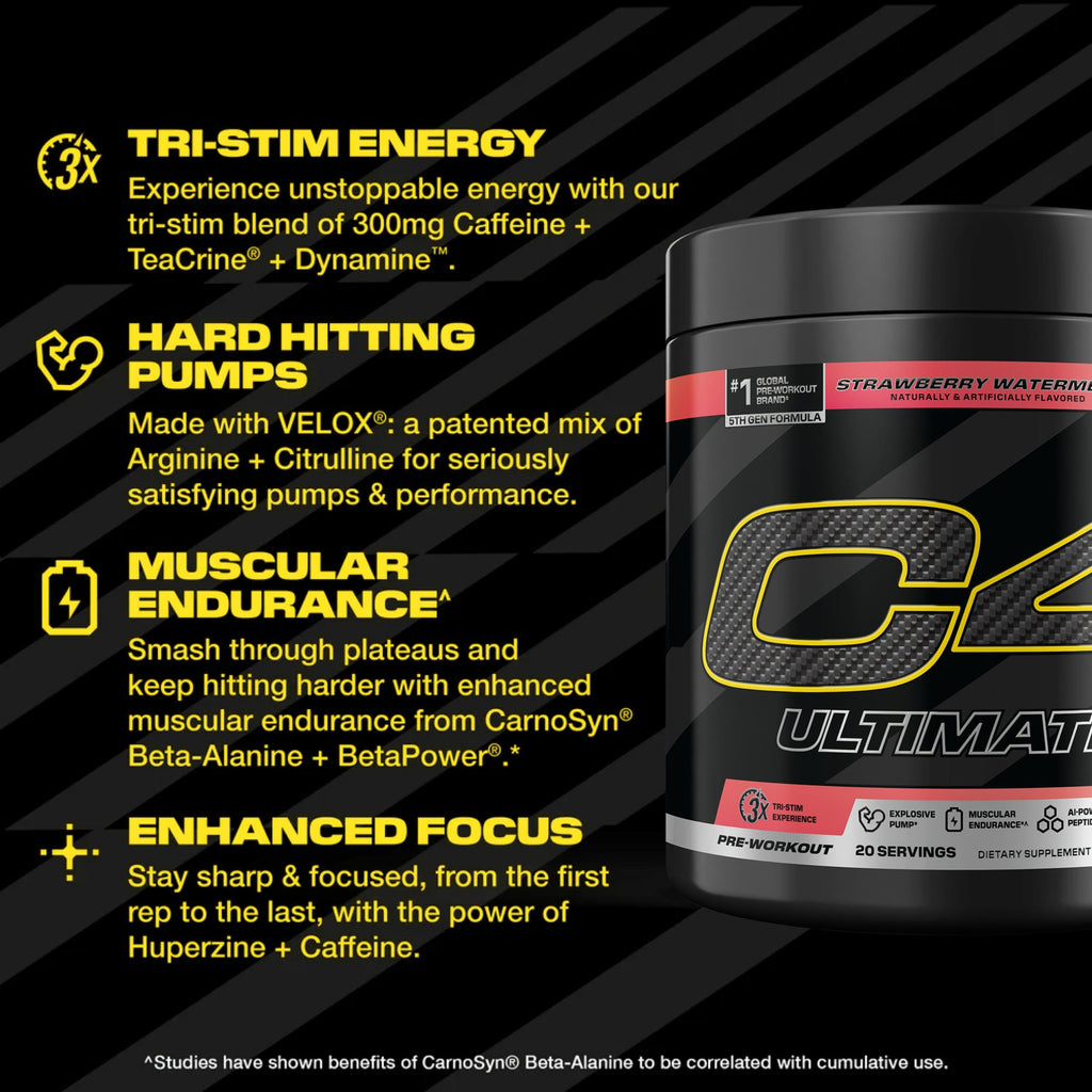 C4 Ultimate Pre Workout Powder - Energy & Endurance


