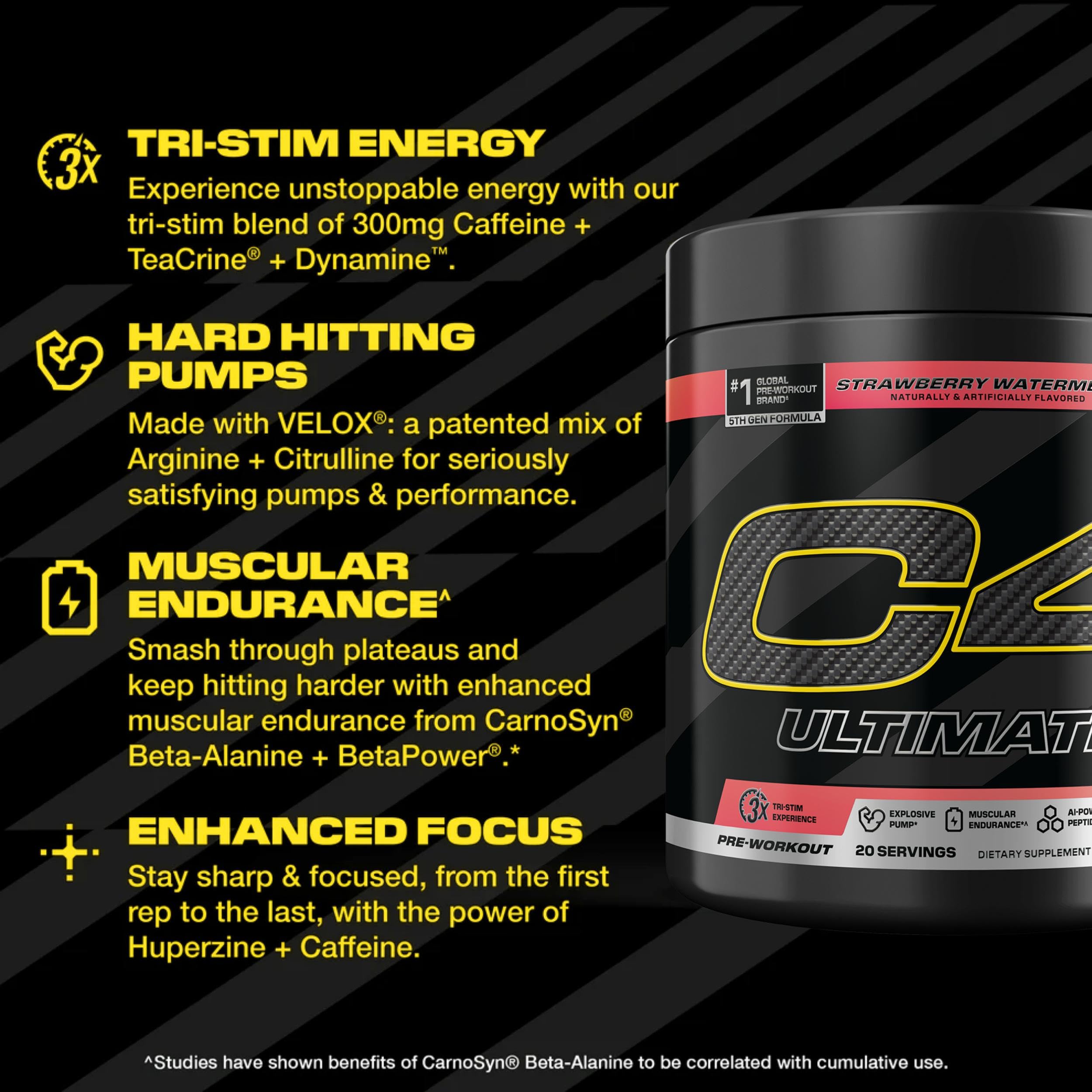 C4 Ultimate Pre Workout Powder - Energy & Endurance

