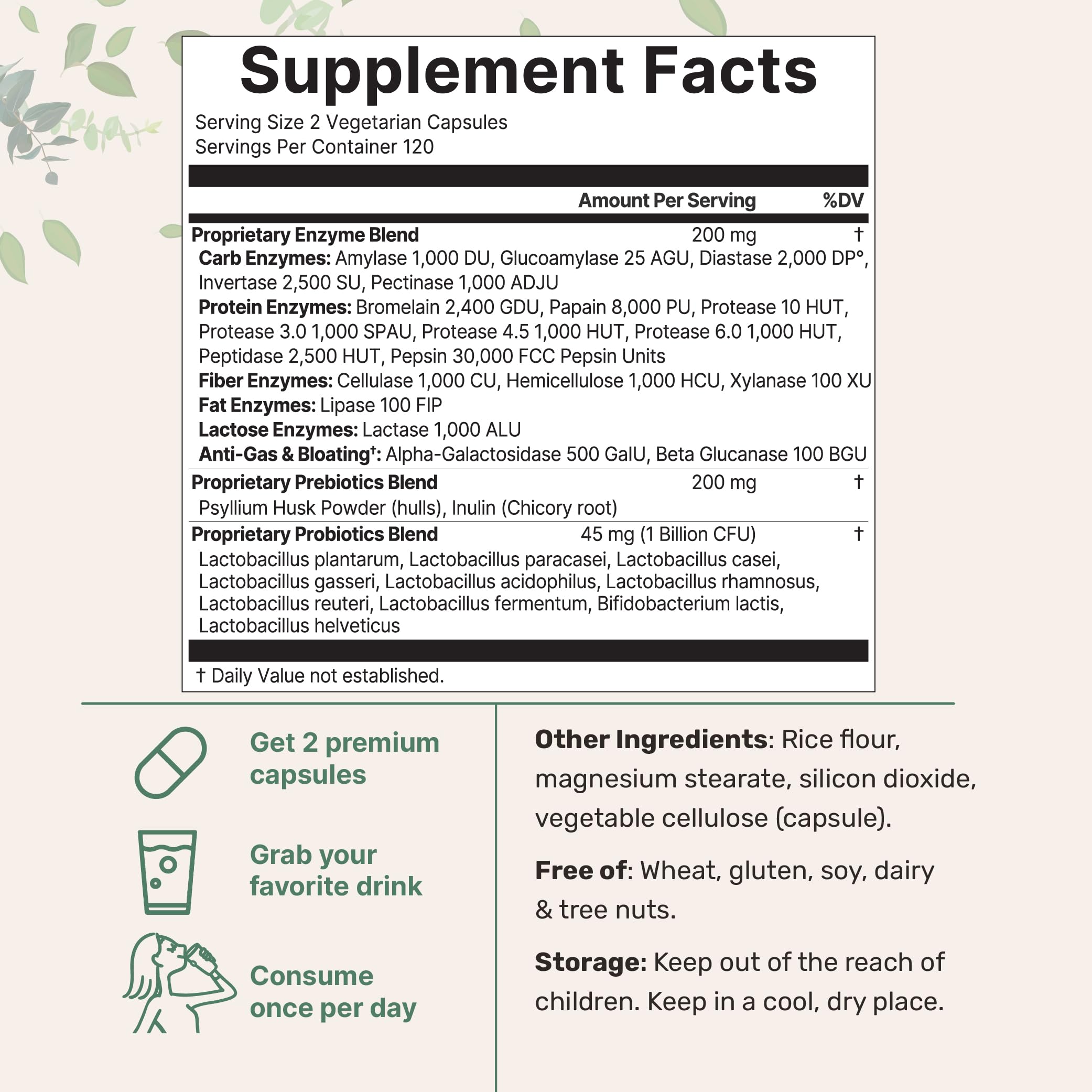 Micro Ingredients Digestive Enzyme Supplement

