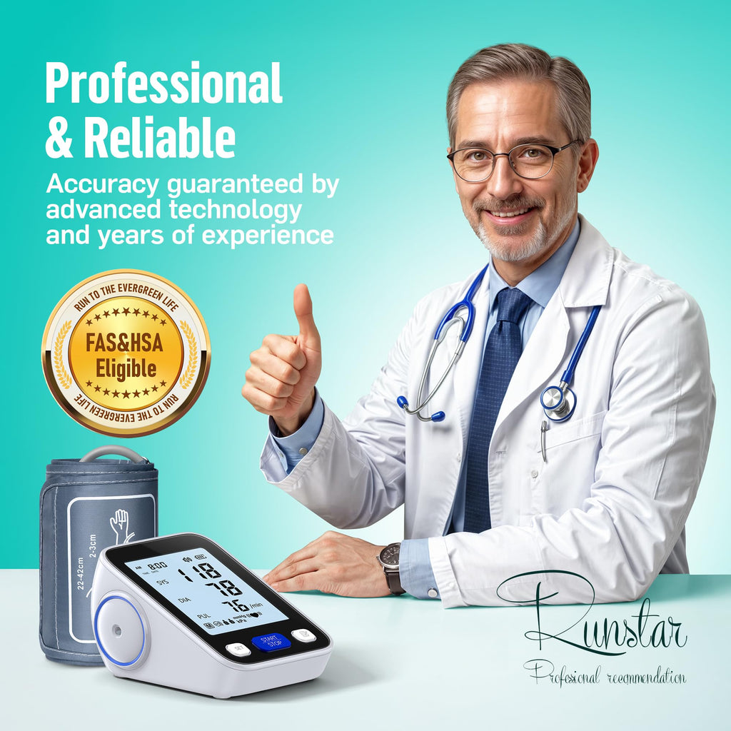 RunStar Blood Pressure Monitor with Wide Range Cuff

