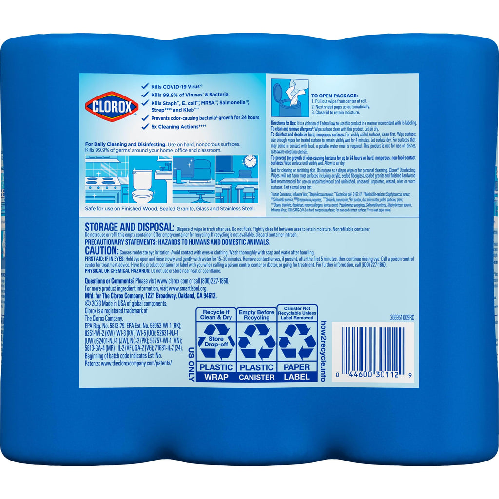 Clorox Disinfecting Wipes for Surfaces - Clean and Disinfect

