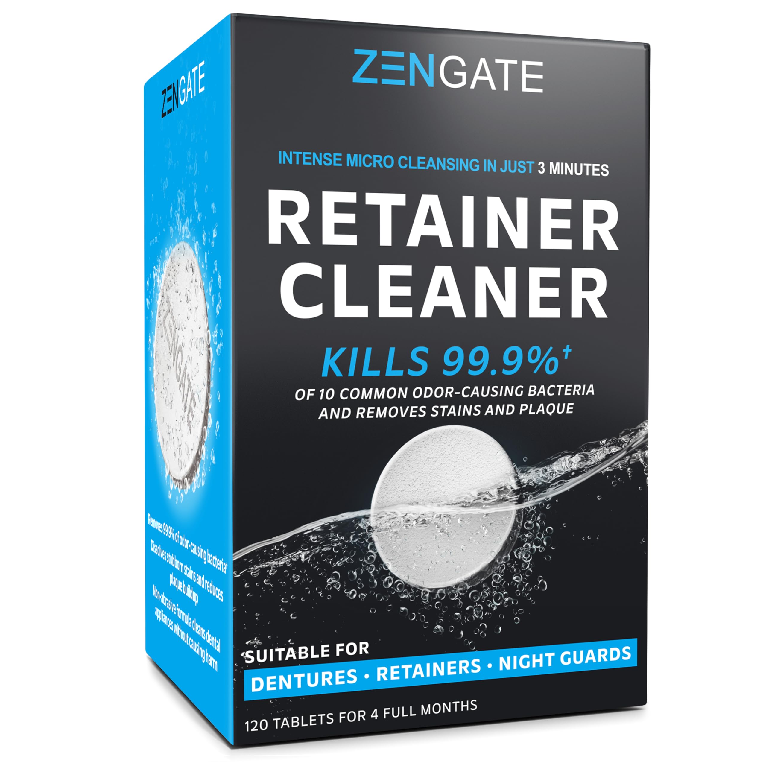 ZENGATE Retainer Cleaner Tablets for Dentures & Aligners

