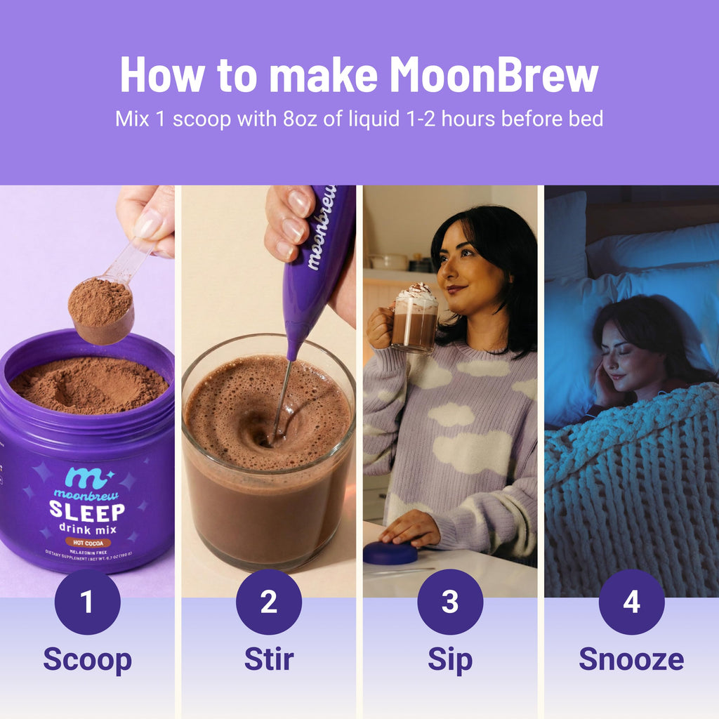 MoonBrew Magnesium Hot Cocoa Sleep Aid – Melatonin-Free

