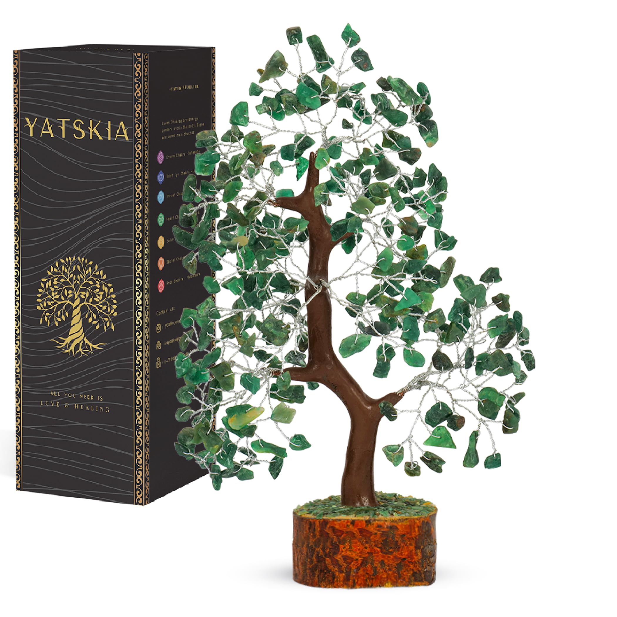 YATSKIA Crystal Tree Sculpture with Natural Crystals
