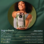 L. Tampons with Organic Cotton Core – BPA-Free Applicator


