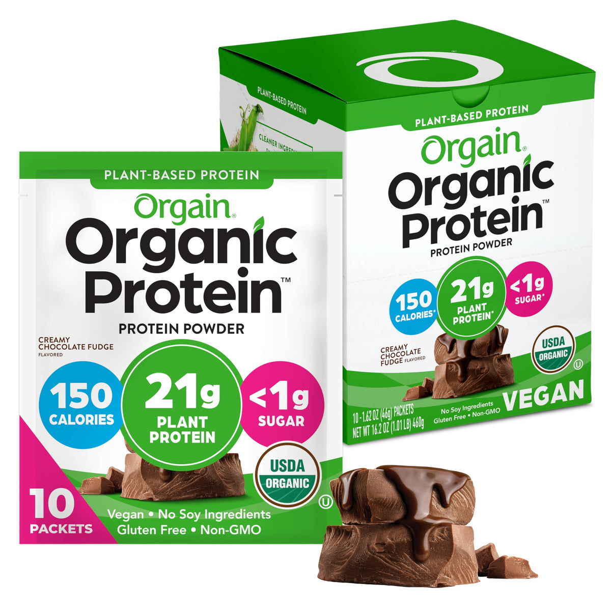 Orgain Organic Vegan Protein Powder - Plant-Based Protein for Shakes & Smoothies