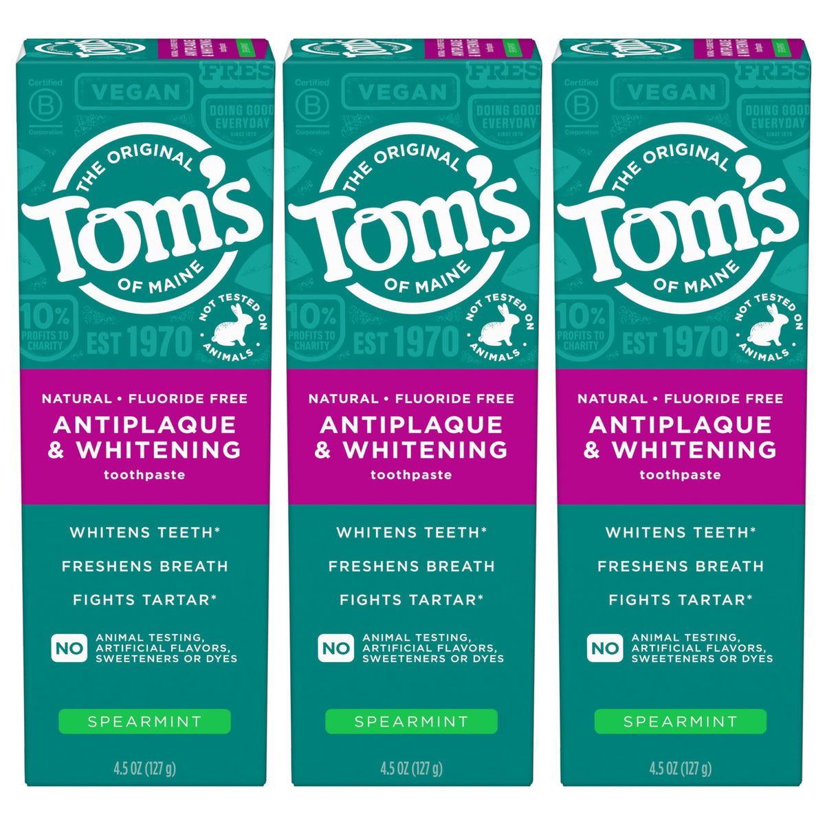 Tom’s of Maine Antiplaque & Whitening Fluoride Free Toothpaste