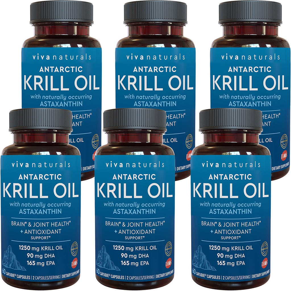 Viva Naturals Antarctic Krill Oil Omega-3 with Astaxanthin