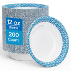 MUCHII Disposable Paper Bowls | Soak-Proof & Durable


