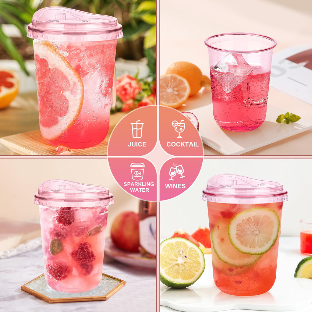 KesaPlan Disposable PET Cups with Sip Lids

