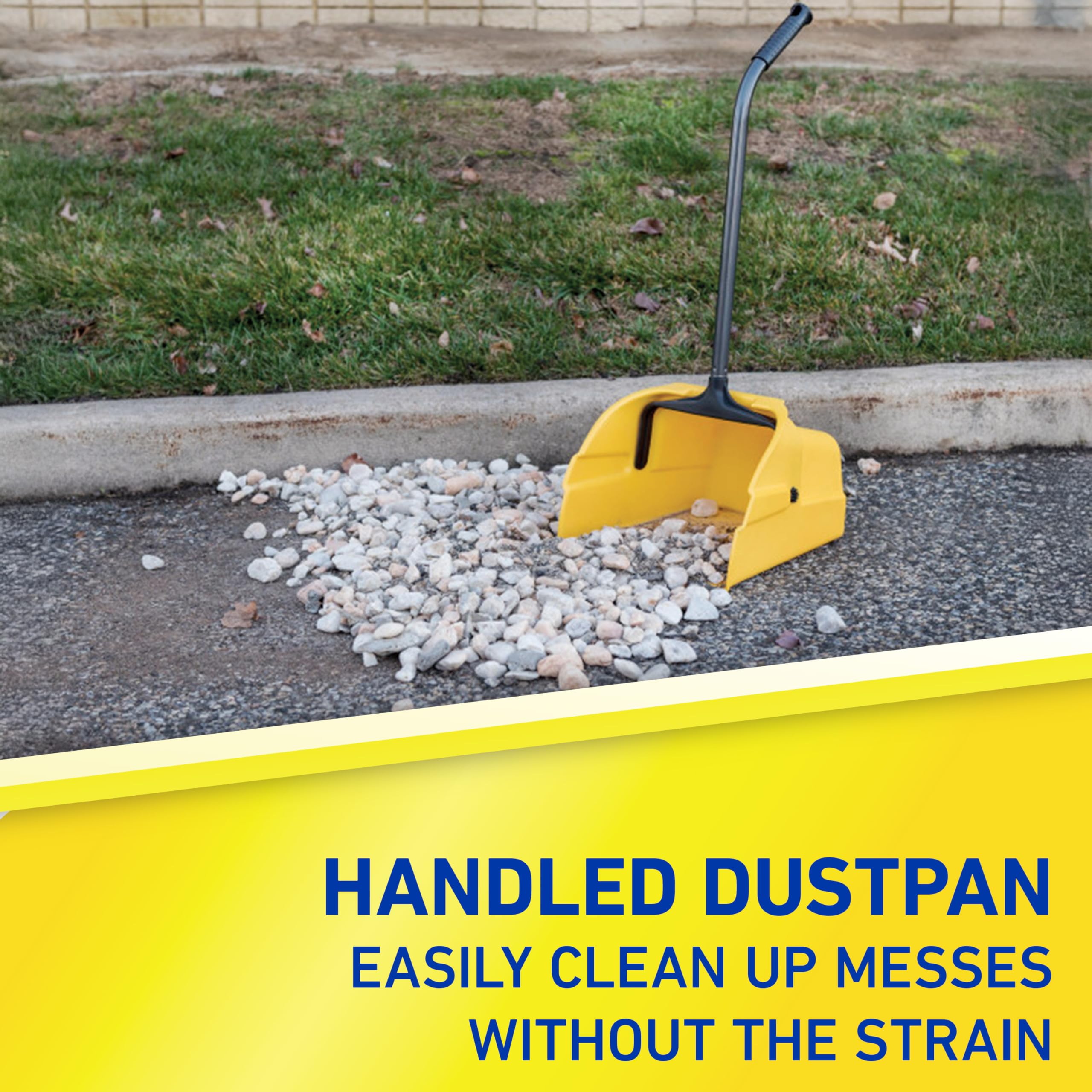 Quickie Debris Dustpan with Handle for Cleaning

