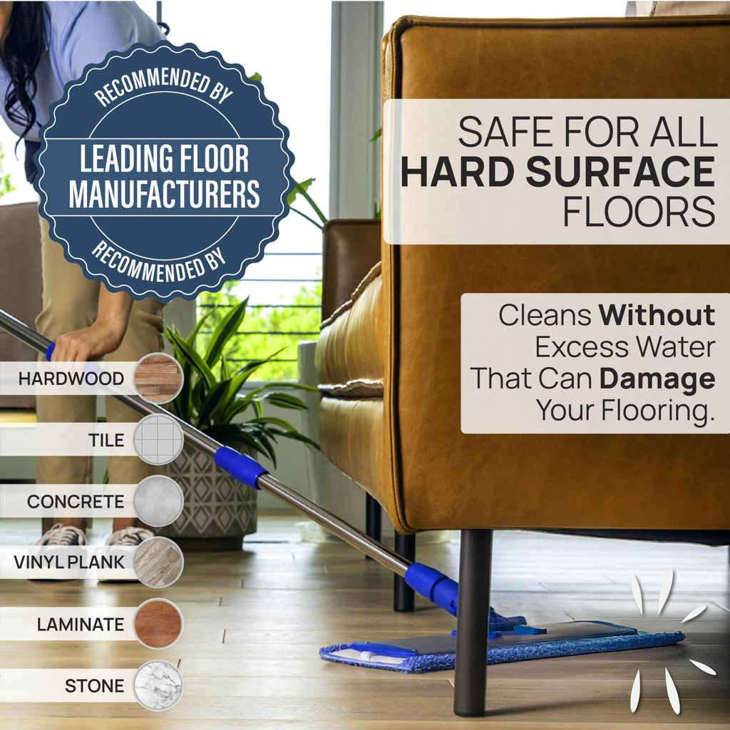 Microfiber Floor Mop Kit with Adjustable Handle | Durable

