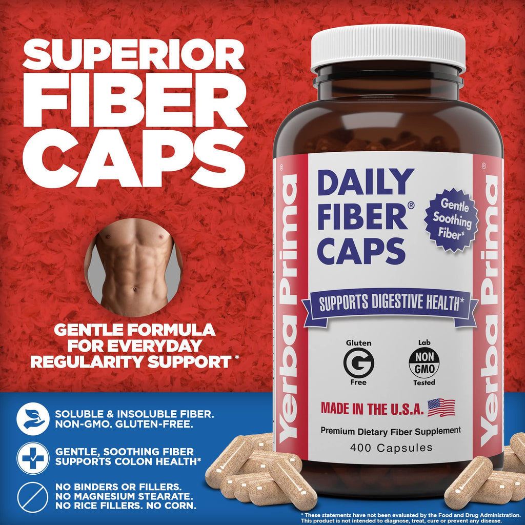 Yerba Prima Daily Fiber Formula | Five Fiber Types


