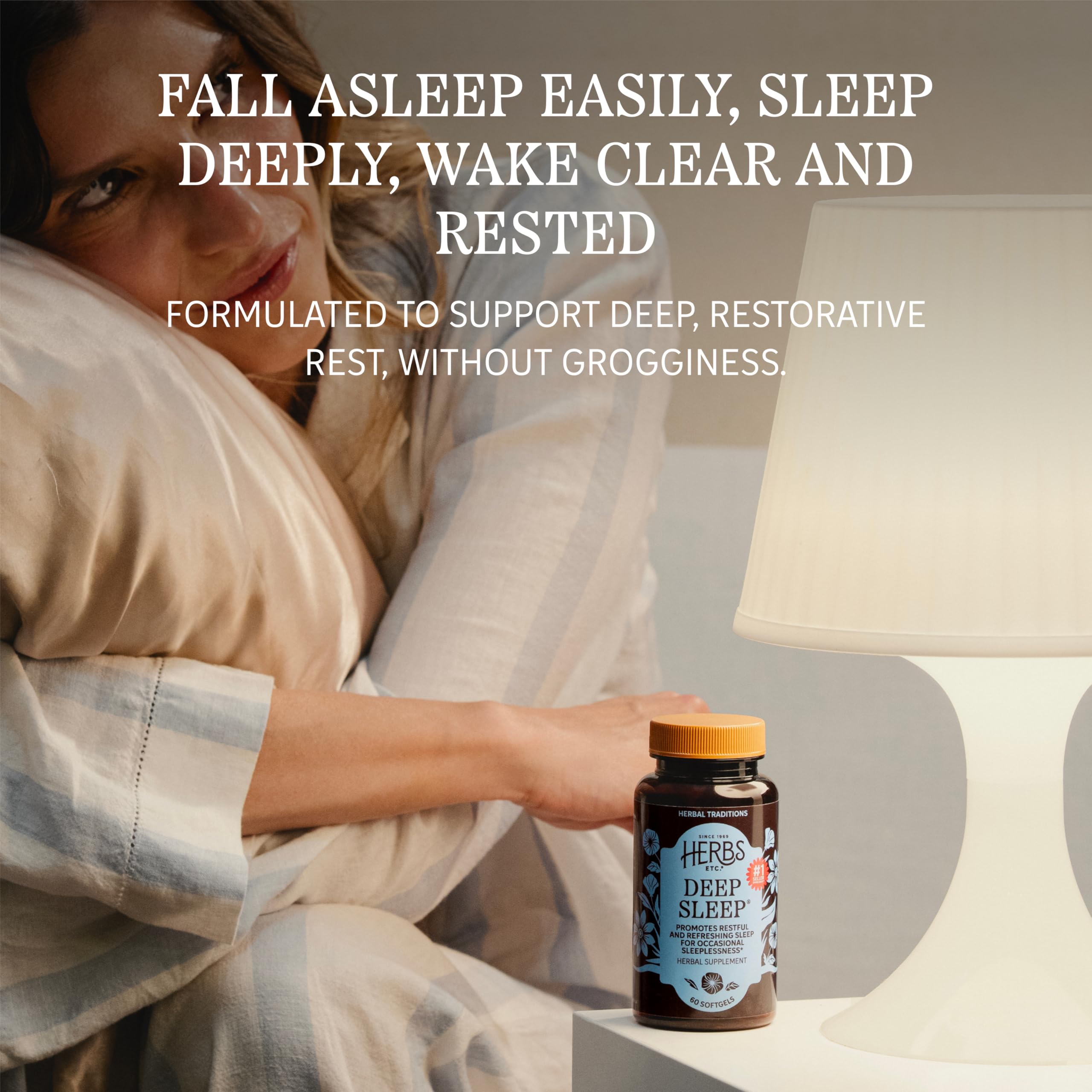 Herbs Etc. Deep Sleep Softgels - Melatonin-Free Sleep Support


